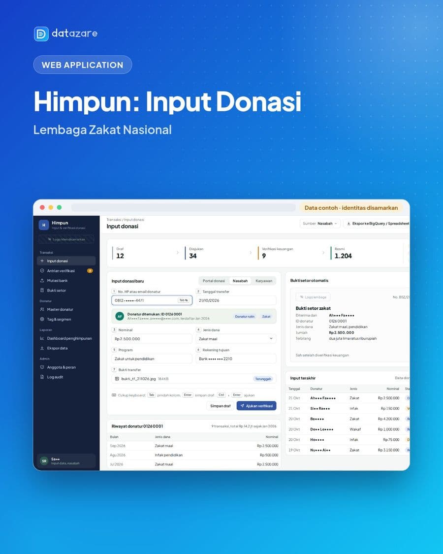 Himpun: Aplikasi Input Donasi — Lembaga Zakat Nasional